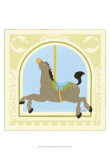 Horse Carousel Print by June Erica Vess