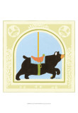 Bear Carousel Poster by June Erica Vess