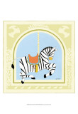 Zebra Carousel Poster by June Erica Vess
