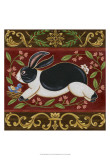 Folk Rabbit I Print by Vision Studio 