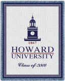 Howard University, 2008 Throw Blanket