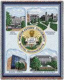 Northeastern University, Collage Throw Blanket