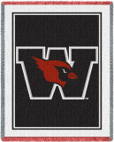 Wesleyan University, Cardinals Mascot Throw Blanket Wesleyan University, Cardinals Mascot Throw Blanket