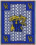 University of Kentucky, Go Wildcats Throw Blanket University of Kentucky, Go Wildcats Throw Blanket