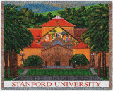 Stanford University, Memorial Church Throw Blanket Stanford University, Memorial Church Throw Blanket