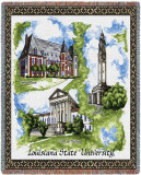 Louisiana State University, Collage Throw Blanket