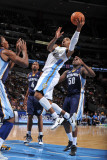 Memphis Grizzlies v Denver Nuggets: J.R. Smith and Zach Randolph Photographic Print by Garrett Ellwood