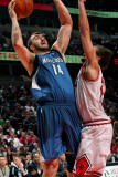 Minnesota Timberwolves v Chicago Bulls: Nikola Pekovic and Joakim Noah Photographic Print by Ray Amati