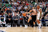 San Antonio Spurs v Utah Jazz: Raja Bell and Manu Ginobili Photographic Print by Melissa Majchrzak