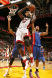 Detroit Pistons v Miami Heat: Joel Anthony and Charlie Villanueva Photographic Print by Issac Baldizon