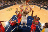 Los Angeles Clippers v Indiana Pacers: Tyler Hansbrough and Eric Bledsoe Photographic Print by Ron Hoskins