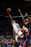 Atlanta Hawks v San Antonio Spurs: George Hill, Mike Bibby and Al Horford Photographic Print by D. Clarke Evans