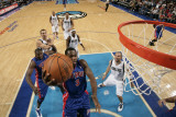 Detroit Pistons v Dallas Mavericks: Rodney Stuckey and Jason Kidd Photographic Print by Glenn James