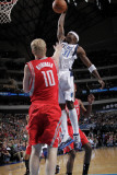 Houston Rockets v Dallas Mavericks: Jason Terry and Chase Budinger Photographic Print by Glenn James