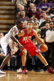 New Jersey Nets v Sacramento Kings: Brook Lopez and Samuel Dalembert Photographic Print by Don Smith