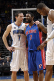 Detroit Pistons v Orlando Magic: J.J. Redick and Ben Gordon Fotografie-Druck von Fernando Medina