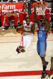 Oklahoma City Thunder v Houston Rockets: Kyle Lowry and Jeff Green Photographic Print by Bill Baptist