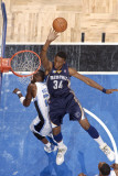 Memphis Grizzlies v Orlando Magic: Hasheem Thabeet and Mickael Pietrus Photographic Print by Fernando Medina