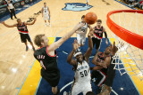 Portland Trail Blazers v Memphis Grizzlies: Zach Randolph, Sean Marks and Wesley Matthews Photographic Print by Joe Murphy