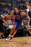 Detroit Pistons v Orlando Magic: Tayshaun Prince Fotografisk tryk af Fernando Medina