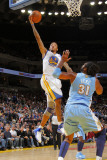 Denver Nuggets v Golden State Warriors: Monta Ellis and Nene Photographic Print by Rocky Widner