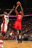 Philadelphia 76ers v Miami Heat: Marreese Speights and Joel Anthony Photographic Print by Victor Baldizon