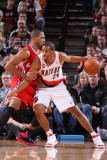 Los Angeles Clippers v Portland Trail Blazers: Eric Gordon and Andre Miller Photographic Print by Sam Forencich