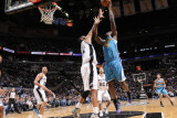 New Orleans Hornets v San Antonio Spurs: Emeka Okafor and Tim Duncan Photographic Print by D. Clarke Evans