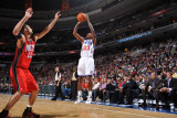 New Jersey Nets v Philadelphia 76ers: Lou WIlliams and Brook Lopez Photographic Print by Jesse D. Garrabrant