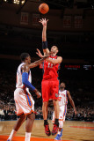 New Jersey Nets v New York Knicks: Brook Lopez and Amare Stoudemire Photographic Print by Nathaniel S. Butler