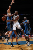 Orlando Magic v Washington Wizards: Gilbert Arenas and Marcin Gortat Photographic Print by Ned Dishman