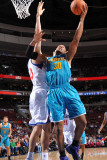 New Orleans Hornets v Philadelphia 76ers: David West and Spencer Hawes Photographic Print by David Dow