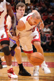 Phoenix Suns v Miami Heat: Carlos Arroyo and Goran Dragic Photographic Print by Andrew Bernstein