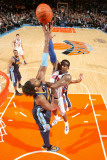 Denver Nuggets v New York Knicks: Amar'e Stoudemire and Nene Photographic Print by Nathaniel S. Butler
