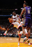 Phoenix Suns v Miami Heat: Dwyane Wade and Channing Frye Photographic Print by Andrew Bernstein