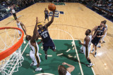 Memphis Grizzlies v Utah Jazz: Zach Randolph and Paul Millsap Photographic Print by Melissa Majchrzak