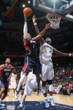 Washington Wizards v Atlanta Hawks: Maurice Evans and Andray Blatche Photographic Print by Scott Cunningham