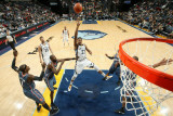 Charlotte Bobcats v Memphis Grizzlies: Rudy Gay, Nazr Mohammed and Stephen Jackson Photographic Print by Joe Murphy