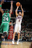 Boston Celtics v New Jersey Nets: Paul Pierce and Jordan Farmar Photographic Print by Nathaniel S. Butler