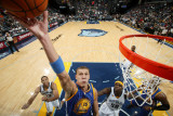 Golden State Warriors v Memphis Grizzlies: Andris Biedrins, Xavier Henry and Zach Randolph Photographic Print by Joe Murphy