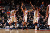 Denver Nuggets v New York Knicks: Wilson Chandler, Danilo Gallinari and Ronny Turiaf Photographic Print by Nathaniel S. Butler