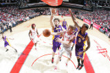Los Angeles Lakers v Houston Rockets: Chase Budinger and Matt Branes Photographic Print by Bill Baptist