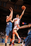 Minnesota Timberwolves v New York Knicks: Timofey Mozgov and Nikola Pekovic Photographic Print by Nathaniel S. Butler