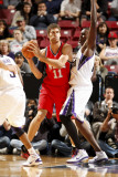 New Jersey Nets v Sacramento Kings: Brook Lopez and Samuel Dalembert Photographie par Don Smith