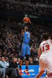 Orlando Magic v Chicago Bulls: Vince Carter and Joakim Noah Photographic Print by Gary Dineen