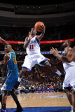 New Orleans Hornets v Philadelphia 76ers: Jrue Holliday and Emeka Okafor Photographic Print by David Dow