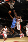 Oklahoma City Thunder v Toronto Raptors: James Harden and Sonny Weems Photographic Print by Ron Turenne