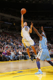 Denver Nuggets v Golden State Warriors: Stephen Curry and Ty Lawson Photographic Print by Rocky Widner
