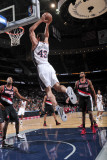 Portland Trail Blazers v New Jersey Nets: Kris Humphries Photographic Print by David Dow
