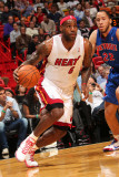 Detroit Pistons v Miami Heat: LeBron James and Tayshaun Prince Photographic Print by Victor Baldizon